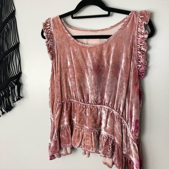 Magnolia Pearl | pink velvet top - Picture 3 of 4